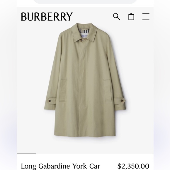 Burberry Other - Burberry london car coat mens M Burberry size 50